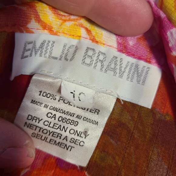 Large Vintage Floral Blouse Bright Top Large - Picture 8 of 8